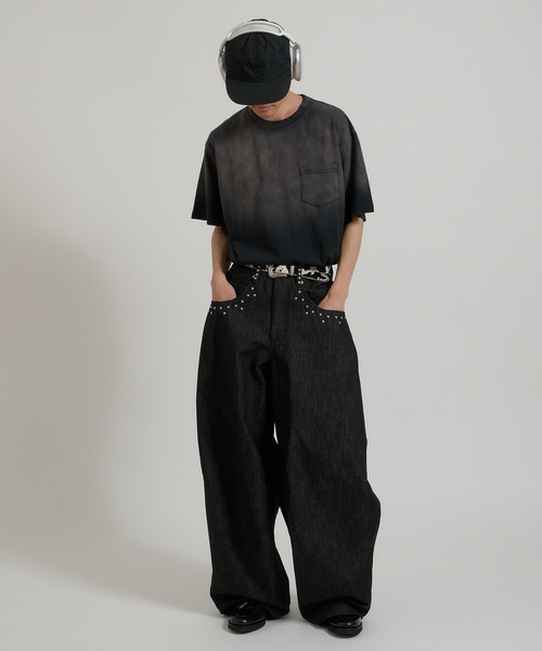 Perushu /シルバースタッズリジットデニム SILVER STUDDED RIGID DENIM/シルバースタッズリジットデニム