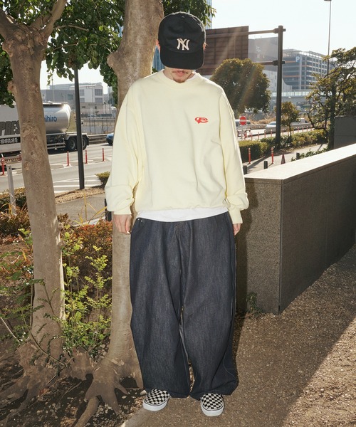Perushu(ペルーシュ)の「Studded Design Wide Balloon Pants/スタッズデザインワイドバルーンパンツ(デニムパンツ・メンズ・ブラック/インディゴブルー/ホワイト/ブラック系・SMALL/MEDIUM/LARGE)」の22枚目の写真