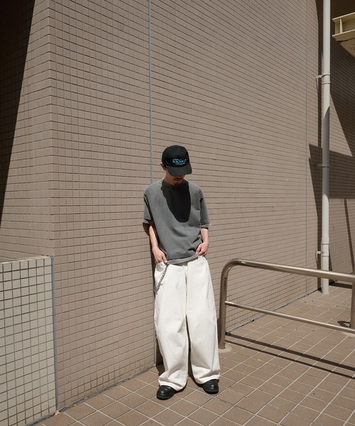 Perushu(ペルーシュ)の「Studded Design Wide Balloon Pants/スタッズデザインワイドバルーンパンツ(デニムパンツ・メンズ・ブラック/インディゴブルー/ホワイト/ブラック系・SMALL/MEDIUM/LARGE)」の12枚目の写真