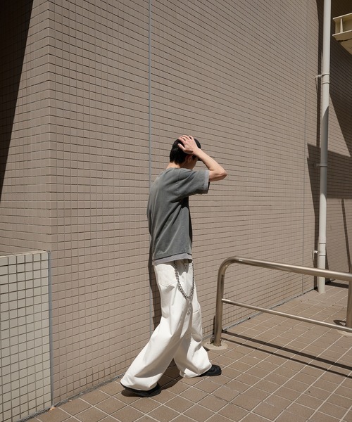 Perushu(ペルーシュ)の「Studded Design Wide Balloon Pants/スタッズデザインワイドバルーンパンツ(デニムパンツ・メンズ・ブラック/インディゴブルー/ホワイト/ブラック系・SMALL/MEDIUM/LARGE)」の14枚目の写真