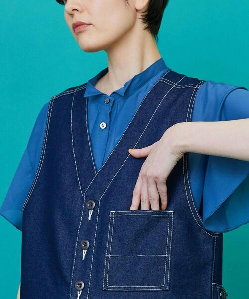 FRAPBOIS(フラボア)の「オールデニー オーバーオール(サロペット/オーバーオール・レディース・ブルー/ネイビー・1/2/0)」の21枚目の写真