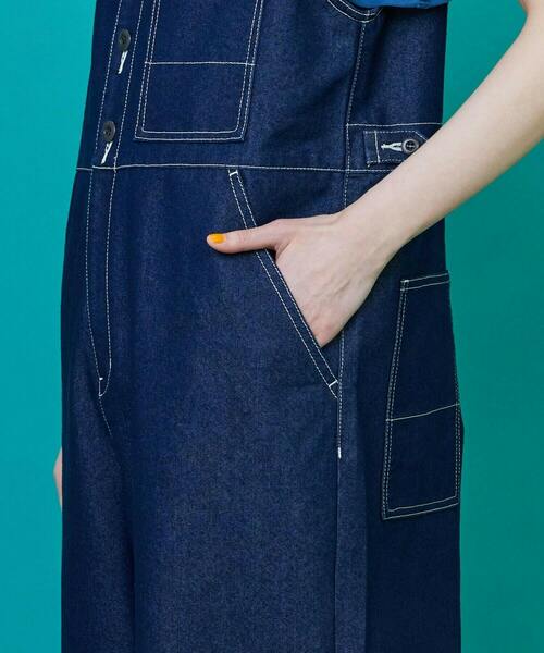 FRAPBOIS(フラボア)の「オールデニー オーバーオール(サロペット/オーバーオール・レディース・ブルー/ネイビー・1/2/0)」の22枚目の写真