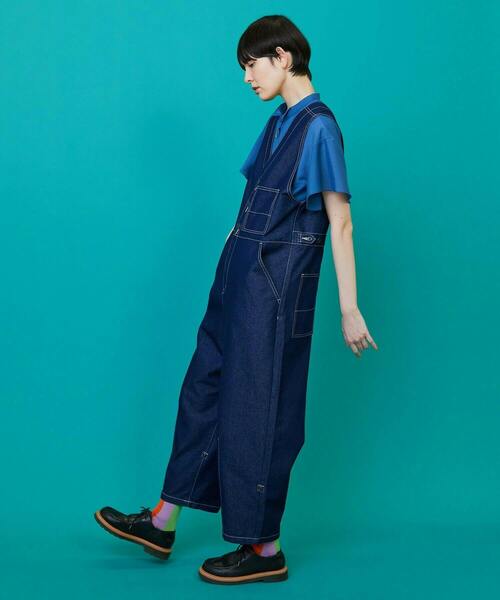 FRAPBOIS(フラボア)の「オールデニー オーバーオール(サロペット/オーバーオール・レディース・ブルー/ネイビー・1/2/0)」の8枚目の写真