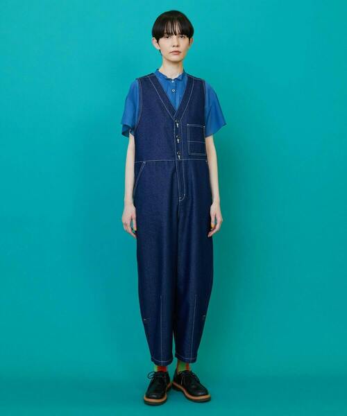 FRAPBOIS(フラボア)の「オールデニー オーバーオール(サロペット/オーバーオール・レディース・ブルー/ネイビー・1/2/0)」の9枚目の写真