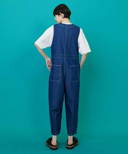 FRAPBOIS(フラボア)の「オールデニー オーバーオール(サロペット/オーバーオール・レディース・ブルー/ネイビー・1/2/0)」の13枚目の写真