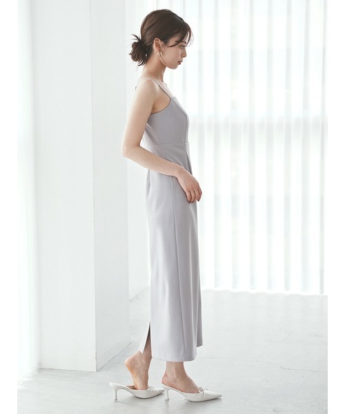 SNIDEL（スナイデル）の「Sustainableペプラムチュールドレス