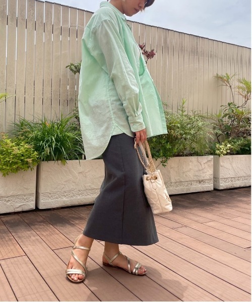 NAUL(ナウル)の「コットンリネンシアーシャツ / リネン リネンシャツ シアー シアーシャツ オーバーサイズ コットンリネン シャツ 長袖 春服 夏服 きれいめ カジュアル(シャツ/ブラウス・レディース・パープル/ミント/イエロー・FREE)」の20枚目の写真