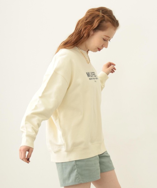 MILKFED.(ミルクフェド)の「STENCIL LOGO WIDE CREW SWEAT TOP(スウェット・レディース・オフホワイト/ブラック/オリーブ・M/L)」の11枚目の写真