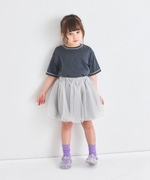 pairmanon(ペアマノン)の「【UVカット】【吸水速乾】【接触冷感】サマーファンクション バック刺繍 配色ステッチ 半袖Tシャツ(Tシャツ/カットソー・キッズ・ホワイト/ブラック/ライトベージュ・100/110/120/130/140/150/90)」の7枚目の写真