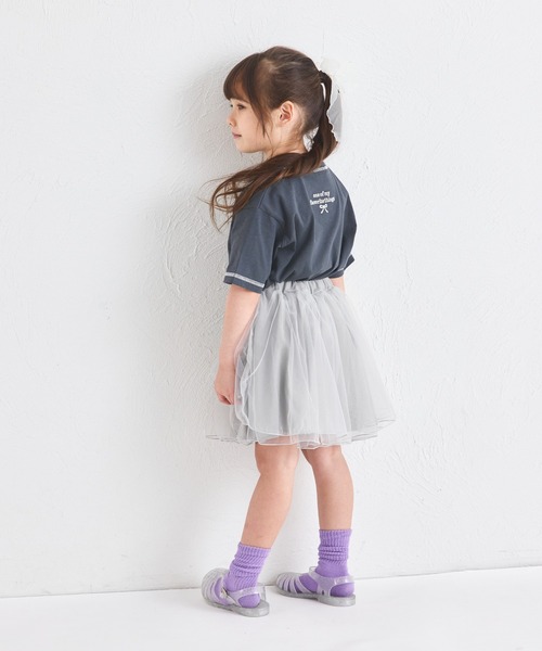 pairmanon(ペアマノン)の「【UVカット】【吸水速乾】【接触冷感】サマーファンクション バック刺繍 配色ステッチ 半袖Tシャツ(Tシャツ/カットソー・キッズ・ホワイト/ブラック/ライトベージュ・100/110/120/130/140/150/90)」の5枚目の写真