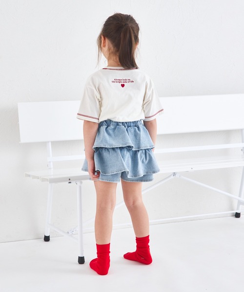 pairmanon(ペアマノン)の「【UVカット】【吸水速乾】【接触冷感】サマーファンクション バック刺繍 配色ステッチ 半袖Tシャツ(Tシャツ/カットソー・キッズ・ホワイト/ブラック/ライトベージュ・100/110/120/130/140/150/90)」の17枚目の写真