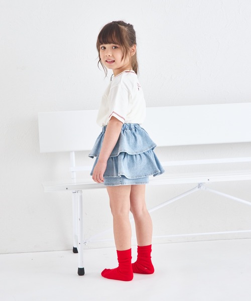 pairmanon(ペアマノン)の「【UVカット】【吸水速乾】【接触冷感】サマーファンクション バック刺繍 配色ステッチ 半袖Tシャツ(Tシャツ/カットソー・キッズ・ホワイト/ブラック/ライトベージュ・100/110/120/130/140/150/90)」の16枚目の写真