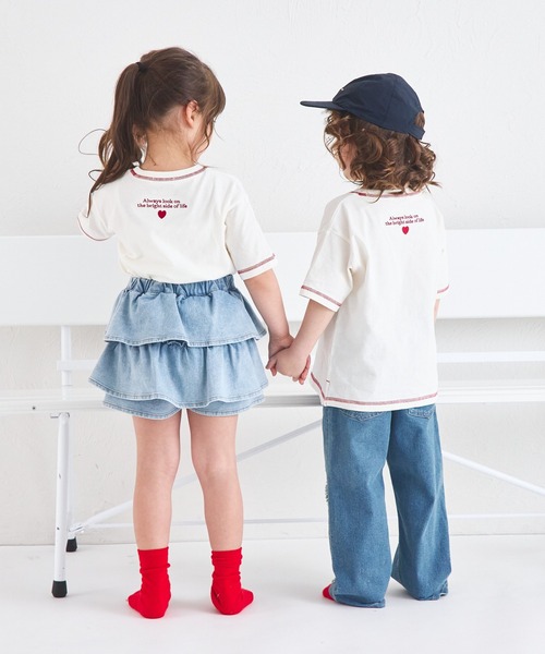 pairmanon(ペアマノン)の「【UVカット】【吸水速乾】【接触冷感】サマーファンクション バック刺繍 配色ステッチ 半袖Tシャツ(Tシャツ/カットソー・キッズ・ホワイト/ブラック/ライトベージュ・100/110/120/130/140/150/90)」の13枚目の写真