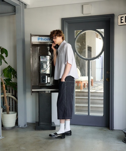 Regen Glanz(レーゲングランツ)の「striped pocket half sleeve shirt/ストライプポケットハーフスリーブシャツ(シャツ/ブラウス・メンズ・ライトホワイト/ベージュ/ネイビー・MEDIUM/LARGE)」の14枚目の写真