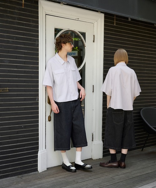 Regen Glanz(レーゲングランツ)の「striped pocket half sleeve shirt/ストライプポケットハーフスリーブシャツ(シャツ/ブラウス・メンズ・ライトホワイト/ベージュ/ネイビー・MEDIUM/LARGE)」の21枚目の写真