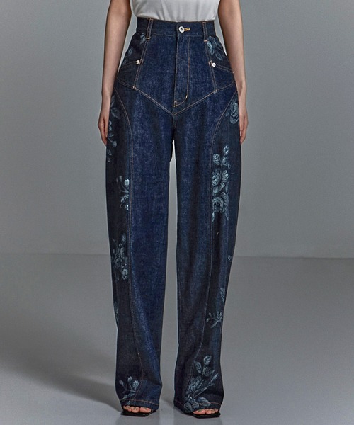 別注ROSE DENIM PANTS(0 BLACK): FETICO: WOMENS｜ STUDIOUS