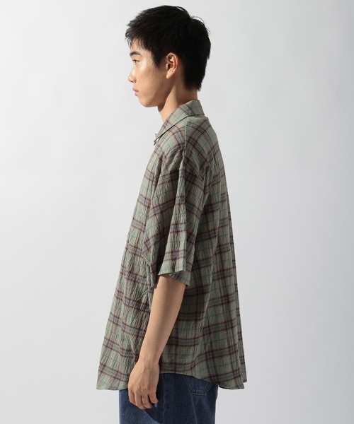 niko and...(ニコアンド)の「楊柳チェックシャツ(シャツ/ブラウス・メンズ・グリーン/アイボリー・MEDIUM/LARGE)」の9枚目の写真