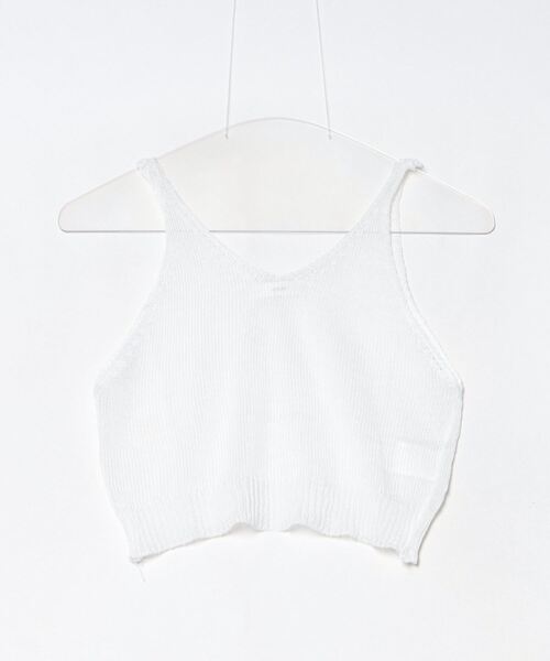 ROOPTOKYO(ループトウキョウ)の「cropped mesh tops/クロップド丈メッシュトップス タンクトップセット 秋物 秋服 2026年秋冬(Tシャツ/カットソー・レディース・アイボリー/ライトベージュ/ブラック/ライトピンク/ライトグレー・FREE)」の8枚目の写真