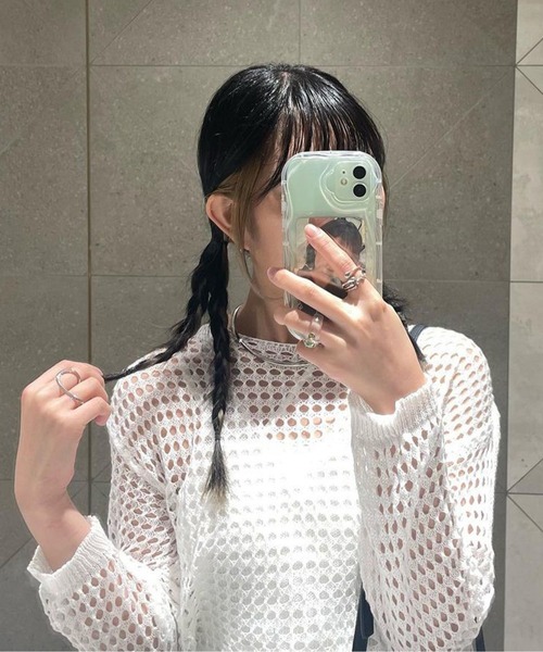 ROOPTOKYO(ループトウキョウ)の「cropped mesh tops/クロップド丈メッシュトップス タンクトップセット 秋物 秋服 2026年秋冬(Tシャツ/カットソー・レディース・アイボリー/ライトベージュ/ブラック/ライトピンク/ライトグレー・FREE)」の21枚目の写真