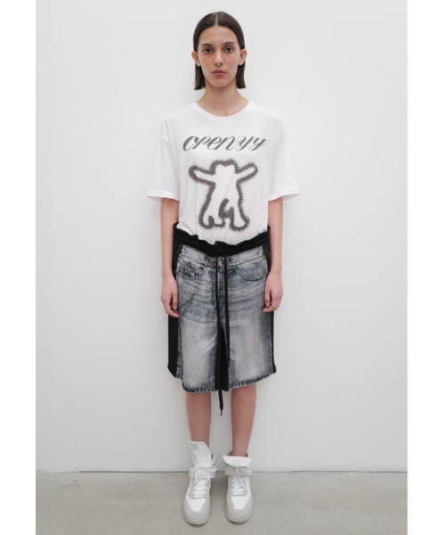 ★Open Yy★JEAN EFFECT JERSEY SHORTS★大人気★ セール】OPEN YY/オープンワイワイ/JEAN EFFECT JERSEY SHORTS