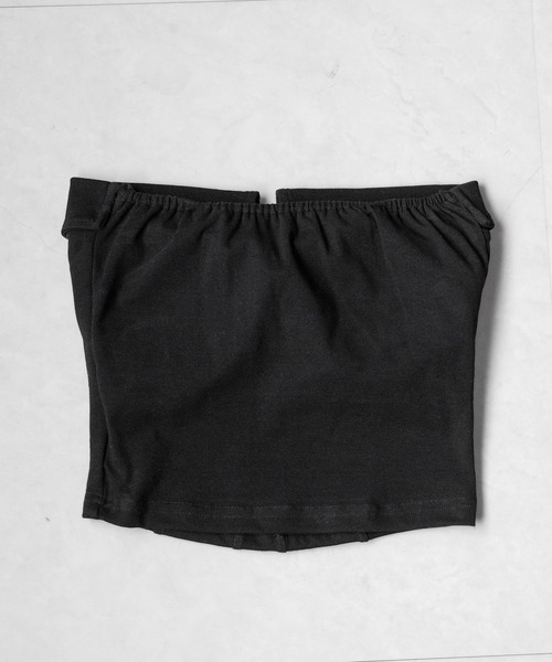 LIMI リミフゥ　コルセット　ベアトップワンピース　フレア　 ウール　黒　XS LIMI feu(リミフゥ) シャツワンピースLX-B03-002 LX-B03-002