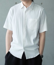UNION STATION（ユニオンステーション）の「楊柳カチオン半袖レギュラーカラーシャツ（シャツ/ブラウス）」