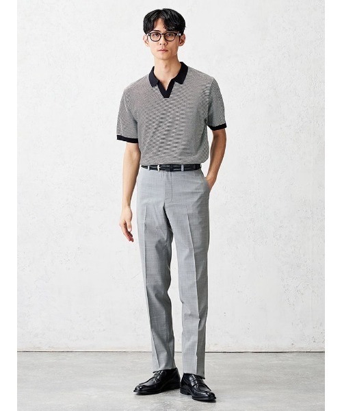 Perfect Suit FActory（パーフェクトスーツファクトリー）の「軽量＆清涼パンツ　トロピカル生地・高通気・洗える　凄脚（すごあし）シリーズ　無地　ライトグレー/グレー/ベージュ/ネイビー/ブラック（スラックス・メンズ・ブラック/グレー/ライトグレー/ベージュ/ネイビー・94/73/76/79/85/88/91/82）」の11枚目の写真