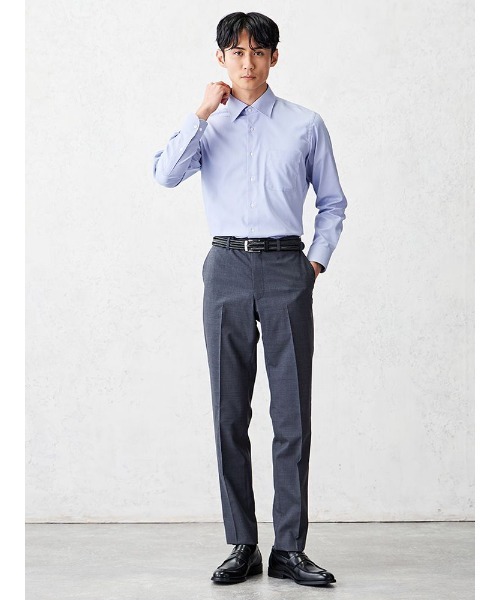 Perfect Suit FActory（パーフェクトスーツファクトリー）の「軽量＆清涼パンツ　トロピカル生地・高通気・洗える　凄脚（すごあし）シリーズ　無地　ライトグレー/グレー/ベージュ/ネイビー/ブラック（スラックス・メンズ・ブラック/グレー/ライトグレー/ベージュ/ネイビー・94/73/76/79/85/88/91/82）」の14枚目の写真