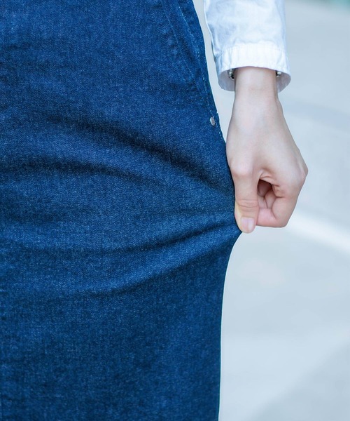 D.M.G.（ドミンゴ）の「[D.M.G / ディーエムジー] 10ozストレッチデニム タイトスカート（デニムスカート・レディース・ワンウォッシュ・S/M）」の5枚目の写真