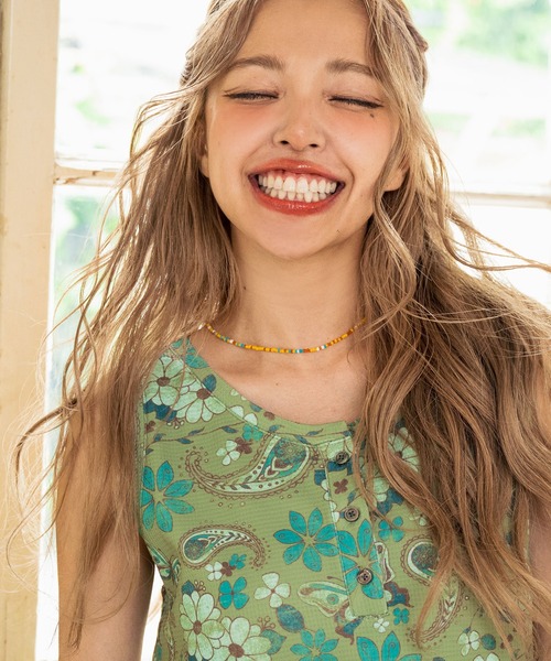 anap mimpi(アナップミンピ)の「カラー ビーズ シングル ネックレス(ネックレス・レディース・ターコイズブルー/マルチ/オレンジ・FREE)」の4枚目の写真