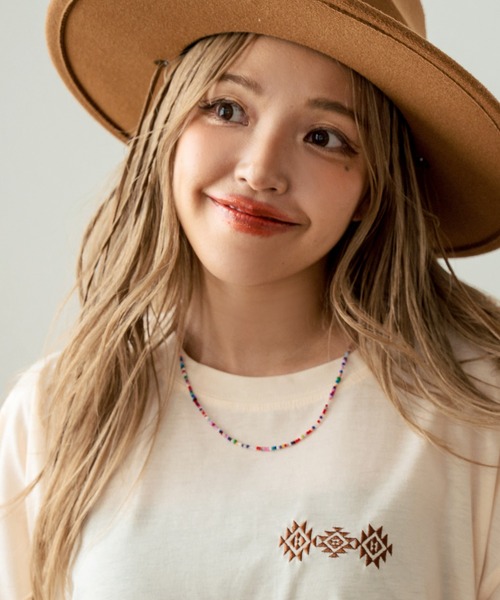 anap mimpi(アナップミンピ)の「カラー ビーズ シングル ネックレス(ネックレス・レディース・ターコイズブルー/マルチ/オレンジ・FREE)」の6枚目の写真