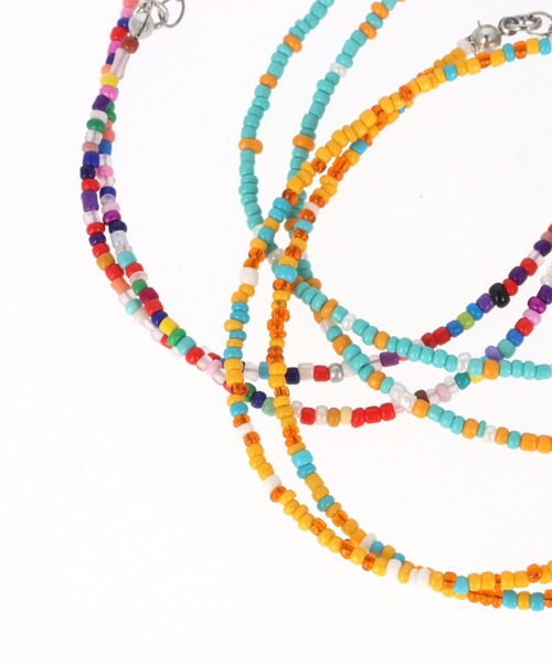 anap mimpi(アナップミンピ)の「カラー ビーズ シングル ネックレス(ネックレス・レディース・ターコイズブルー/マルチ/オレンジ・FREE)」の7枚目の写真