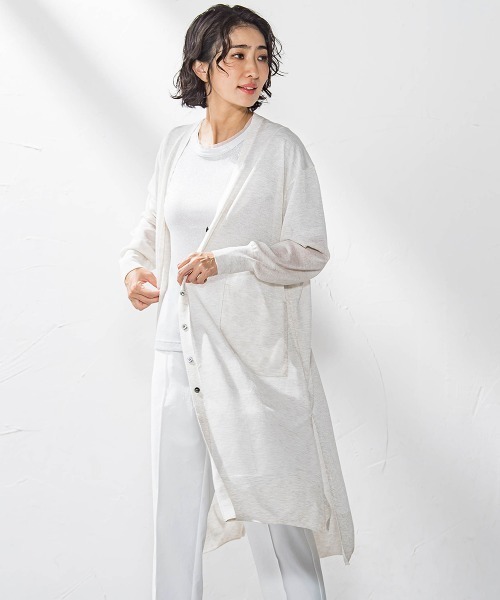 la.f…(ラエフ)の「シアーラメニット≪手洗い可能≫(カーディガン/ボレロ・レディース・キャメル/ライトグレー/ブラック/カーキ・9号)」の3枚目の写真