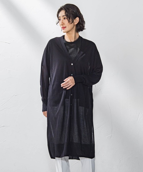 la.f…(ラエフ)の「シアーラメニット≪手洗い可能≫(カーディガン/ボレロ・レディース・キャメル/ライトグレー/ブラック/カーキ・9号)」の5枚目の写真