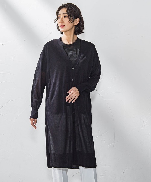 la.f…(ラエフ)の「シアーラメニット≪手洗い可能≫(カーディガン/ボレロ・レディース・キャメル/ライトグレー/ブラック/カーキ・9号)」の6枚目の写真