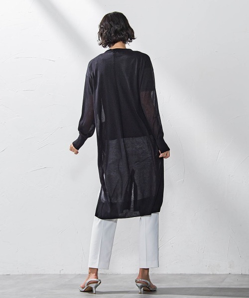 la.f…(ラエフ)の「シアーラメニット≪手洗い可能≫(カーディガン/ボレロ・レディース・キャメル/ライトグレー/ブラック/カーキ・9号)」の11枚目の写真