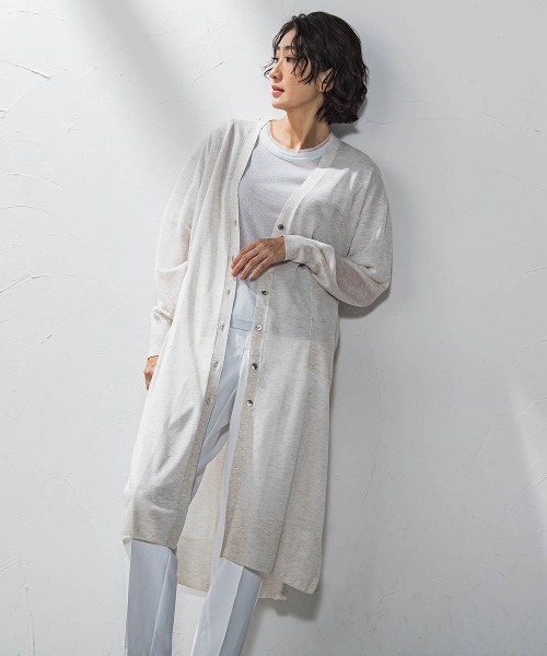 la.f…(ラエフ)の「シアーラメニット≪手洗い可能≫(カーディガン/ボレロ・レディース・キャメル/ライトグレー/ブラック/カーキ・9号)」の19枚目の写真
