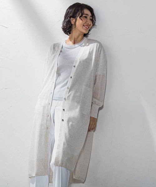la.f…(ラエフ)の「シアーラメニット≪手洗い可能≫(カーディガン/ボレロ・レディース・キャメル/ライトグレー/ブラック/カーキ・9号)」の21枚目の写真