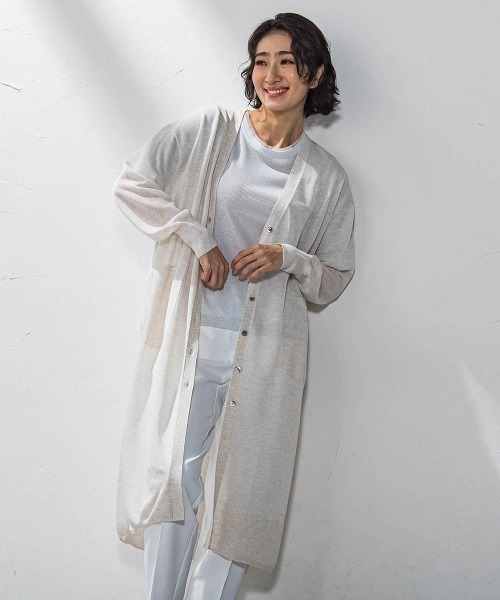 la.f…(ラエフ)の「シアーラメニット≪手洗い可能≫(カーディガン/ボレロ・レディース・キャメル/ライトグレー/ブラック/カーキ・9号)」の22枚目の写真