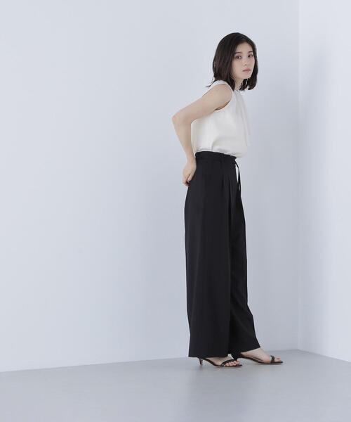 NATURAL BEAUTY BASIC(ナチュラルビューティーベーシック)の「◇アシメフリルシアーブラウス(シャツ/ブラウス・レディース・オフホワイト/ダークブラウン/ピンク・FREE)」の7枚目の写真