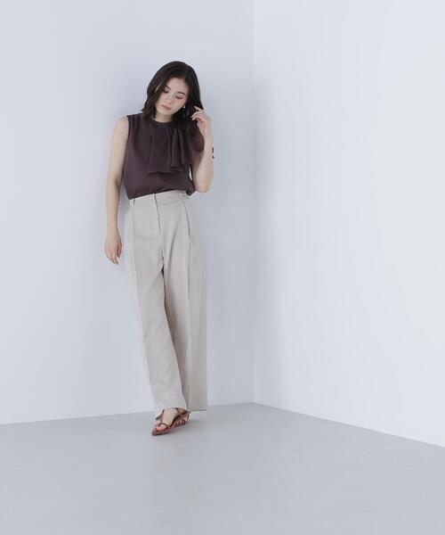 NATURAL BEAUTY BASIC(ナチュラルビューティーベーシック)の「◇アシメフリルシアーブラウス(シャツ/ブラウス・レディース・オフホワイト/ダークブラウン/ピンク・FREE)」の17枚目の写真
