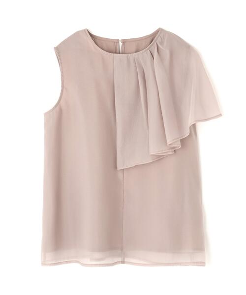 NATURAL BEAUTY BASIC(ナチュラルビューティーベーシック)の「◇アシメフリルシアーブラウス(シャツ/ブラウス・レディース・オフホワイト/ダークブラウン/ピンク・FREE)」の22枚目の写真