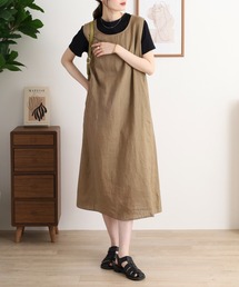 ヴィンテージ vintage リネン 麻 ロング ワンピース 楽天市場】シャツワンピース ロング レディース 14番手