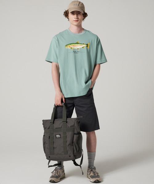 Eddie Bauer(エディーバウアー)の「フィッシュ プリント Tシャツ(Tシャツ/カットソー・メンズ・ミント/ホワイト/グレー・L/M/XL/S/XXL)」の6枚目の写真