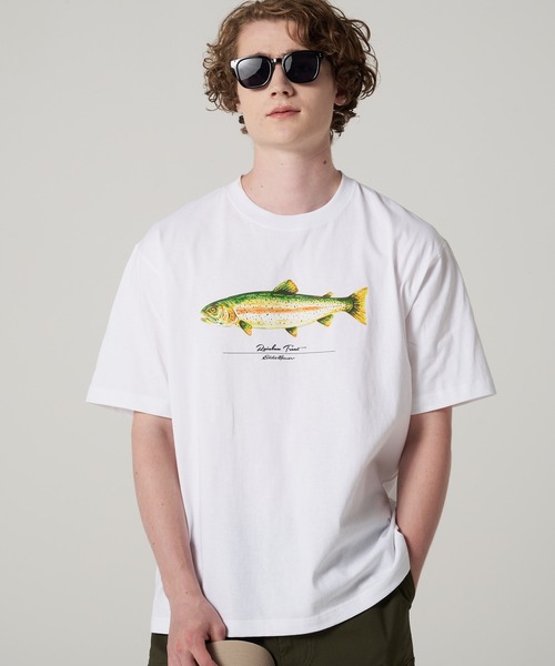 Eddie Bauer(エディーバウアー)の「フィッシュ プリント Tシャツ(Tシャツ/カットソー・メンズ・ミント/ホワイト/グレー・L/M/XL/S/XXL)」の7枚目の写真