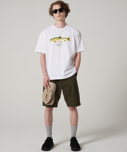 Eddie Bauer(エディーバウアー)の「フィッシュ プリント Tシャツ(Tシャツ/カットソー・メンズ・ミント/ホワイト/グレー・L/M/XL/S/XXL)」の4枚目の写真