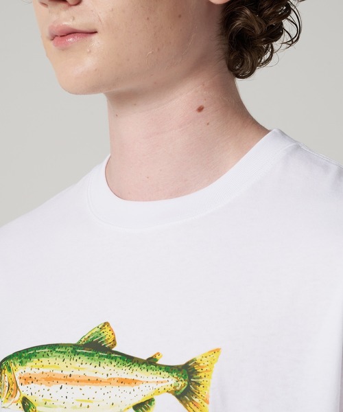 Eddie Bauer(エディーバウアー)の「フィッシュ プリント Tシャツ(Tシャツ/カットソー・メンズ・ミント/ホワイト/グレー・L/M/XL/S/XXL)」の10枚目の写真