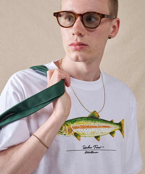 Eddie Bauer(エディーバウアー)の「フィッシュ プリント Tシャツ(Tシャツ/カットソー・メンズ・ミント/ホワイト/グレー・L/M/XL/S/XXL)」の14枚目の写真