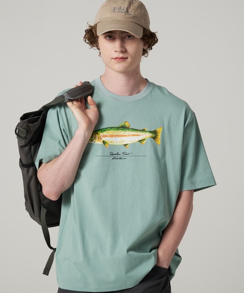 Eddie Bauer(エディーバウアー)の「フィッシュ プリント Tシャツ(Tシャツ/カットソー・メンズ・ミント/ホワイト/グレー・L/M/XL/S/XXL)」の20枚目の写真