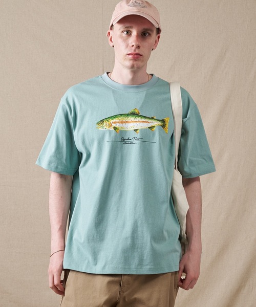 Eddie Bauer(エディーバウアー)の「フィッシュ プリント Tシャツ(Tシャツ/カットソー・メンズ・ミント/ホワイト/グレー・L/M/XL/S/XXL)」の17枚目の写真